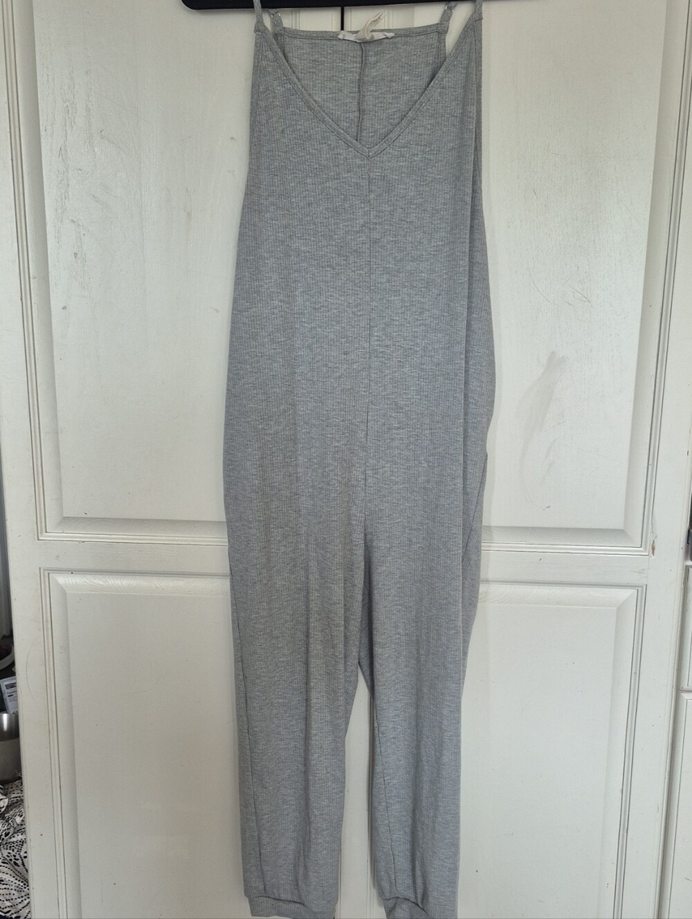 Light Gray Ribbed Cozy Jumpsuit